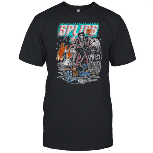 Spurs Camiseta Skeleton Graphic Shirt Mens T Shirtdi