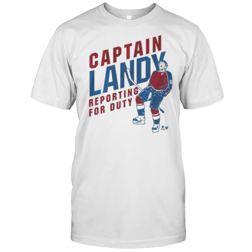 Gabriel Landeskog Captain Landy Reporting For Duty Colorado Avalanche Painting T Shirt Mens T Shirt78