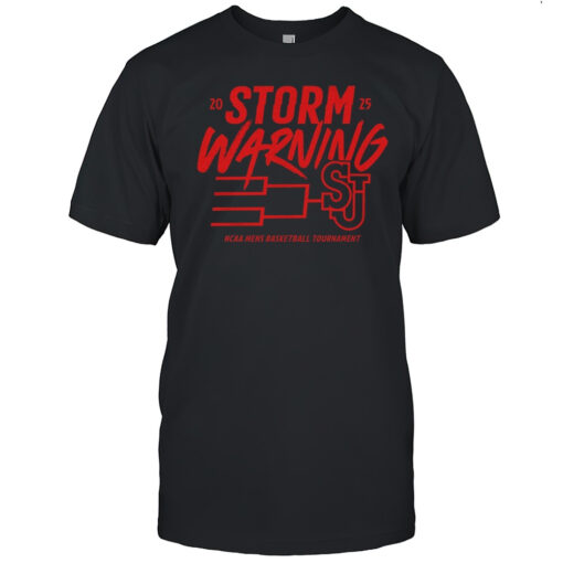 St Johns 2025 Storm Warning Ncaa Mens Basketball Tournament Shirt Mens T Shirt3y