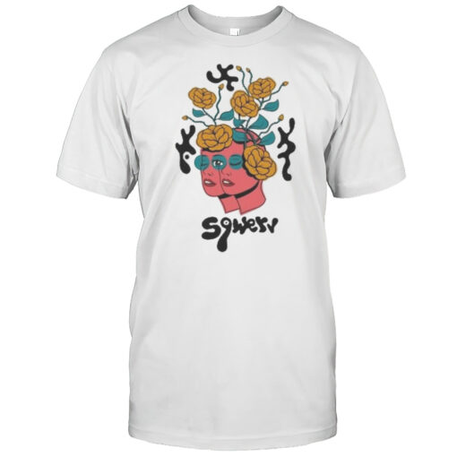 Sqwerv Faces Flower T Shirt Mens T Shirt5i