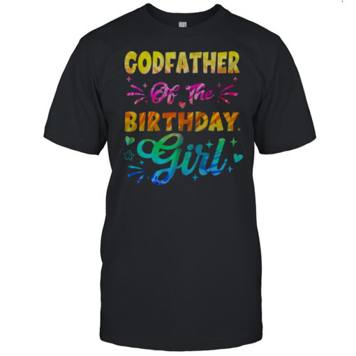 Godfather Of The Birthday Girl Tie Dye 1st Birthday Family Shirt Mens T Shirtr4