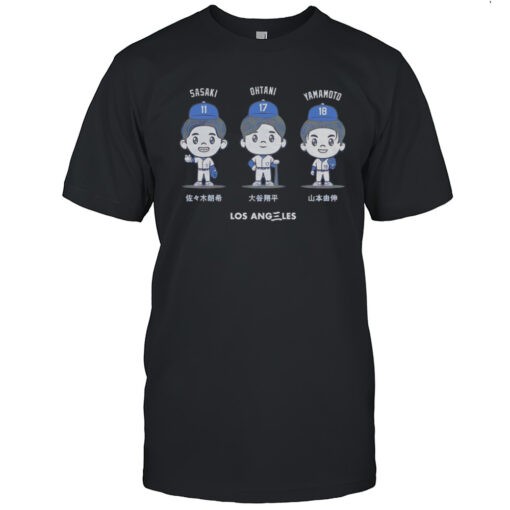 Sasaki Ohtani And Yamamoto Los Angeles 3 Tomodachi Shirt Mens T Shirt9p