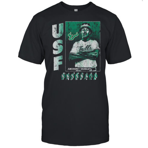 Usf Anthony Quigley South Florida Bulls Ncaa Baseball Division I Graphic Vintage T Shirt Mens T Shirt8m