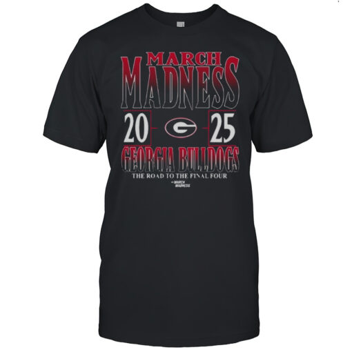 Georgia Bulldogs 2025 Ncaa Di Mens Tournament March Madness The Road To The Final Four Shirt Mens T Shirtm8