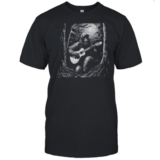 Just A Bigfoot Playing Guitar In The Forest T Shirt Mens T Shirtdl