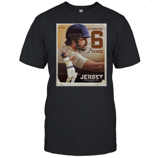 Celebrating 6 Years Natural Star Nani In Jersey Suryadevara Naga Vamsi Gowtam Tinnanuri Poster T Shirt Mens T Shirtvw