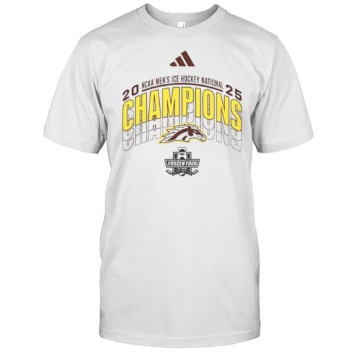 Western Michigan Broncos 2025 National Mens Hockey Champions Logo Shirt Mens T Shirtfl