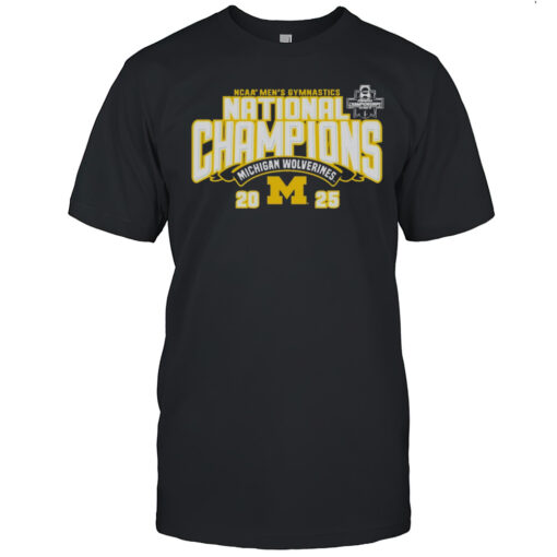 Michigan Wolverines Ncaa Mens Gymnastics National Champions 2025 T Shirt Mens T Shirtqr