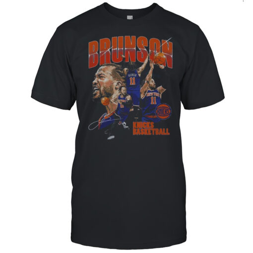 Jalen Brunson New York Knicks Collage Signature 2025 Shirt Mens T Shirtgp