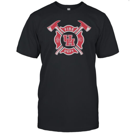 Houston Cougars Basketball Fire Dept Firefighter T Shirt Mens T Shirtki
