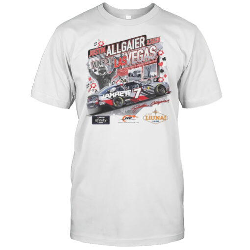 TshirtStation Justin Allgaier 7 Win At Las Vegas 1 Race Win Lucky 7s In Vegas Is Always A Good Time 3 15 2025 Signature T Shirt Mens T Shirtio