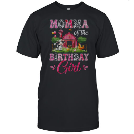 Momma Of The Birthday Girl 1st Birthday Cow Farm Family Shirt Mens T Shirt3t