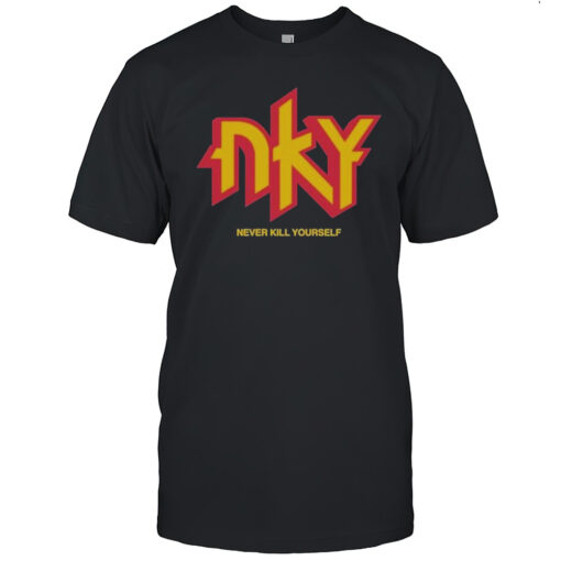 Christopher M Lafon Wearing Nyk Never Kill Yourself T Shirt Mens T Shirtmo