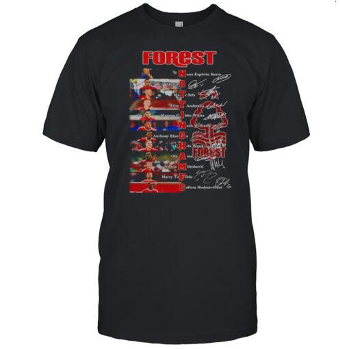 TshirtStation Nottingham Forest Nuno Espirito Santo Murillo Matz Sels Elliot Anderson Signatures Shirt Mens T Shirtqt