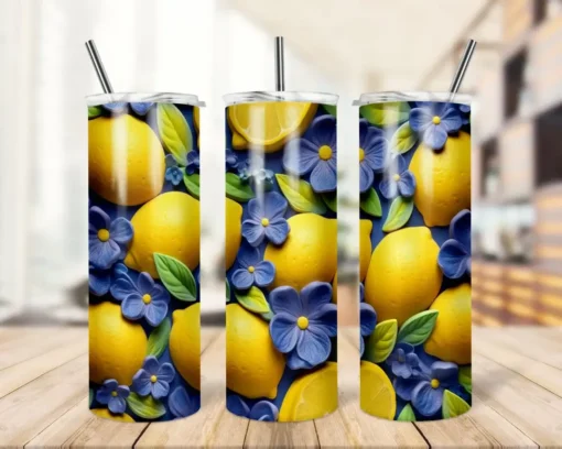 Blueberries 20 oz Skinny Tumbler