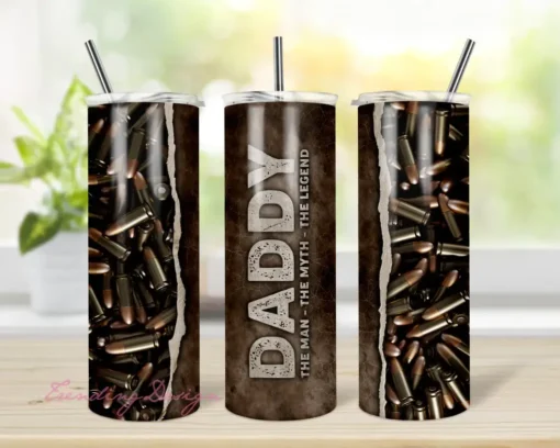 Daddy The Man The Myth 20 oz Skinny Tumbler