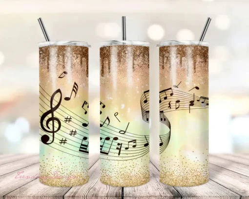 Music Notes 20oz Skinny Tumbler
