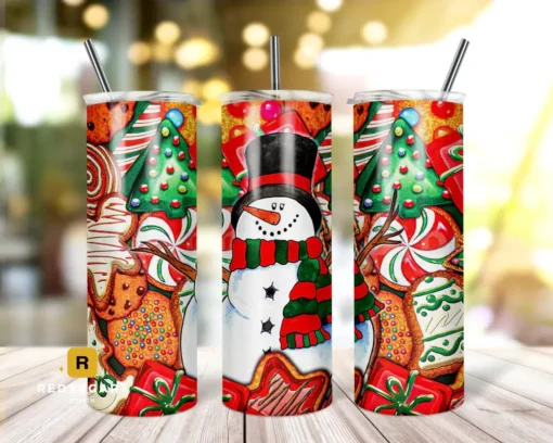 Snowman Christmas 20oz Skinny Tumbler