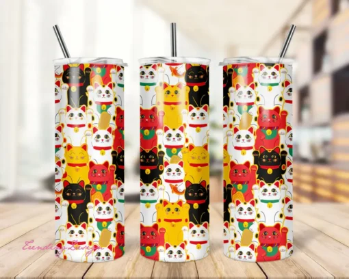Lucky Cat 20oz Skinny Tumbler