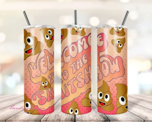 Funny Poop 20oz Skinny Tumbler