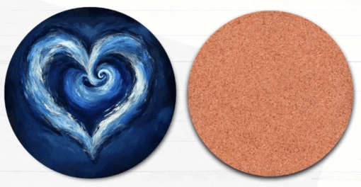 Abstract Blue Heart Coaster