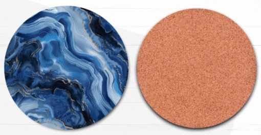 Abstract Blue Agate Texture Coaster