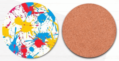 Colorful Ink Splatter Coaster