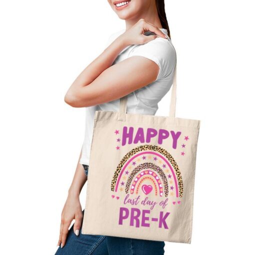 Happy Last Day Of Pre-K Leopard Rainbow Tote Bag