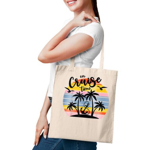 Retro On Cruise Time Vacation Summer 2023 Tote Bag