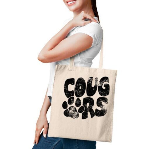 Cougars Football School Sports Fan Team Spirit Tote Bag