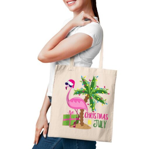 Flamingo Sunglasses Xmas Beach Tropical Christmas In July Tote Bag