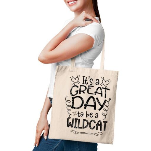 It's Great Day To Be A Wild Cat School Animal Lover Cute Tote Bag