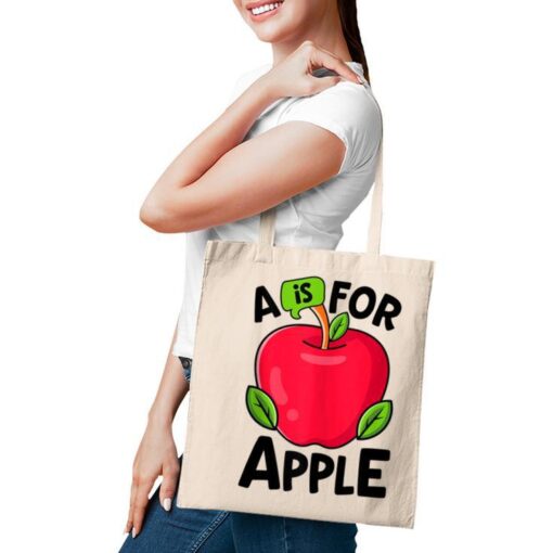 A Is For Apple Kindergarten Preschool Teacher Appreciation Tote Bag