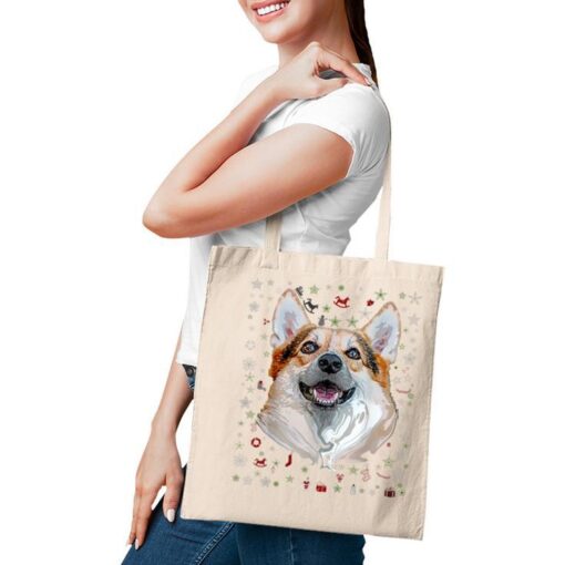 Corgi Lover Ugly Christmas Sweater Christmas Tote Bag