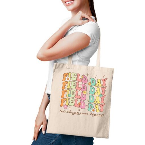 Field Day Teacher Boys Girls Field Day Let Games Start Begin Tote Bag