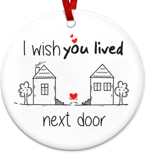 Touching Ceramic Ornament