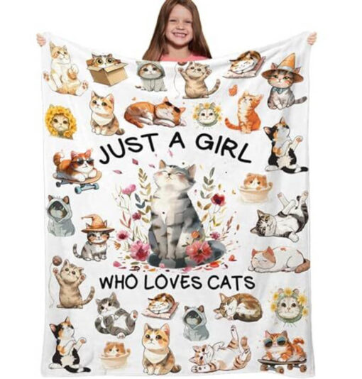 Cat Velveteen Plush Blanket