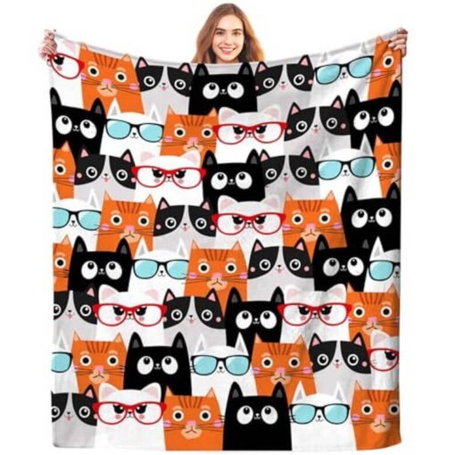 Kawaii Cat Pet Velveteen Plush Blanket