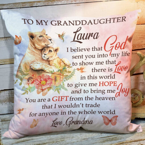 Bible Verse Pillow - Scripture Pillow - God Pillow - You Are A Gift From The Heaven - Cute Personalized Throw Pillow For Granddaughter