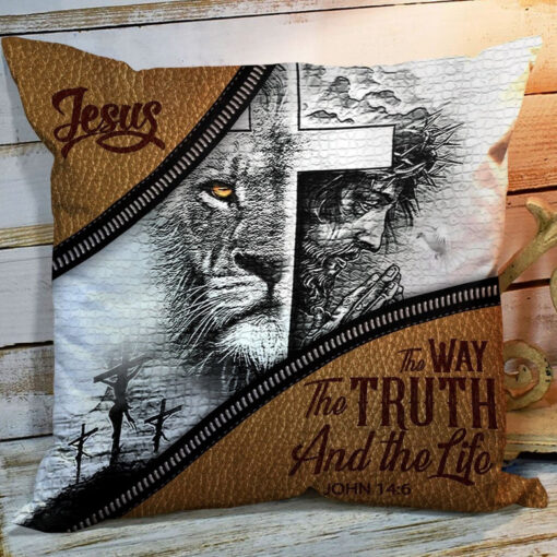 Bible Verse Pillow - Scripture Pillow - God Pillow - Unique Throw Pillow - The Way The Truth And The Life