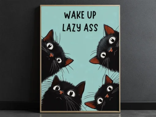 Maximalist Funny Cat Poster