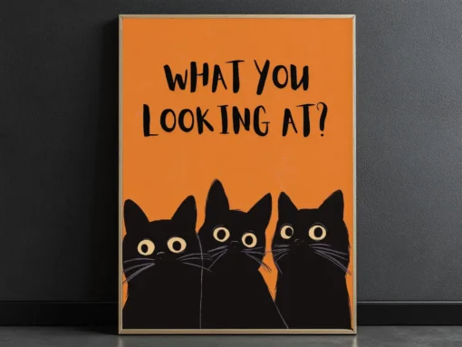 Bold Funny Cat Poster