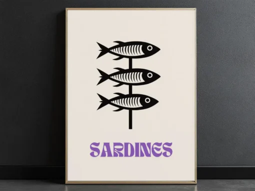 Colorful Sardine Tin Poster