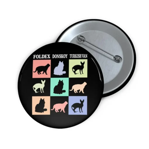 Subtle Anti Trump Foxtrot Delta Tango Cat Lover Pin Buttons