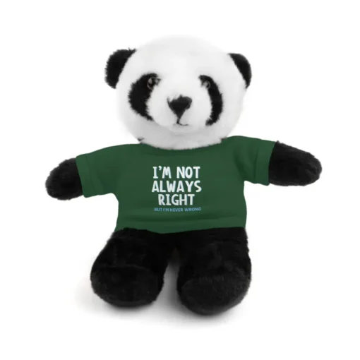Never Wrong Funny Quote Stuffed Animals Tee