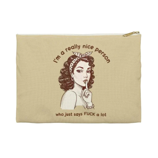 Retro Woman Inappropriate Saying Accessory Bag