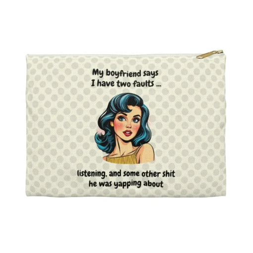 Pop Art Woman and Snarky Saying Accessory Bag