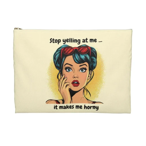 Pop Art Funny Zippered Accessory Bag