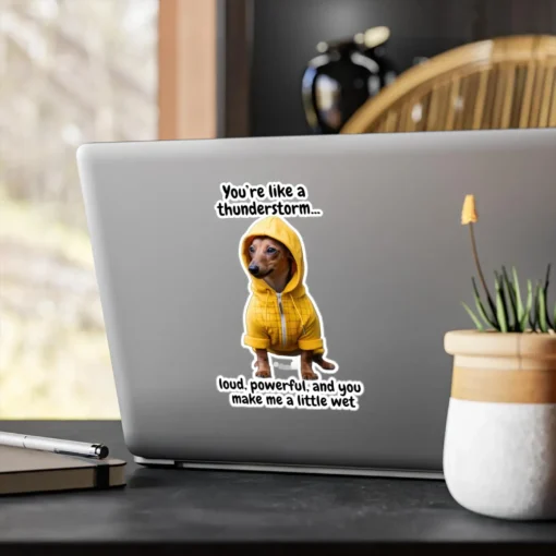 You're Like A Thunderstorm Dog Sticker