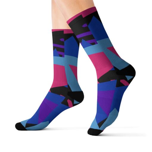 Vibrant Geometric Sublimation Socks